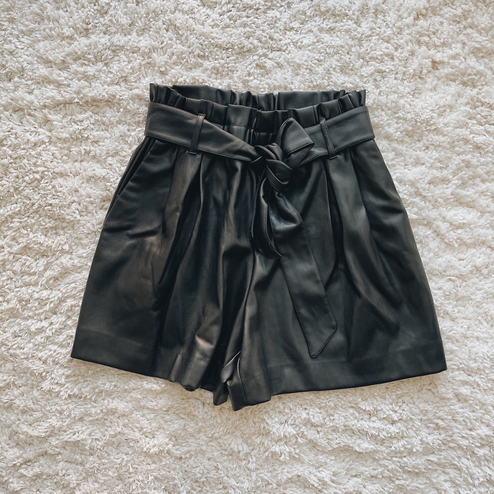 Faux Leather Shorts